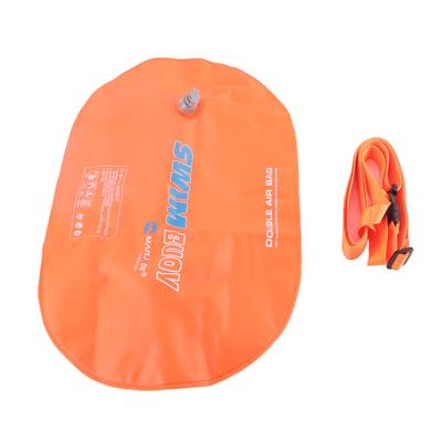 Doppelblasen-Schwimmboje Verdickter aufblasbarer Ballon Tauchen Rettungs-Schwimmbeutel Vitales Orange