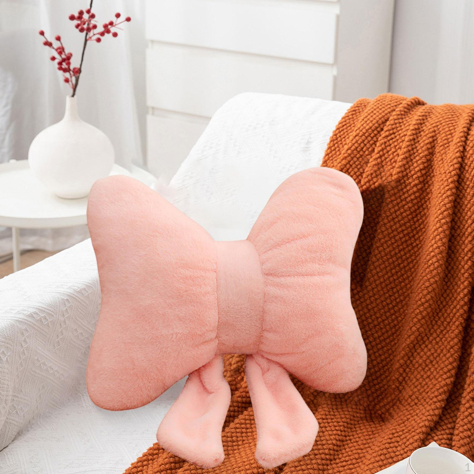 Bow Car Pillow Back Simple Decorative Cushion Pink 1337₽