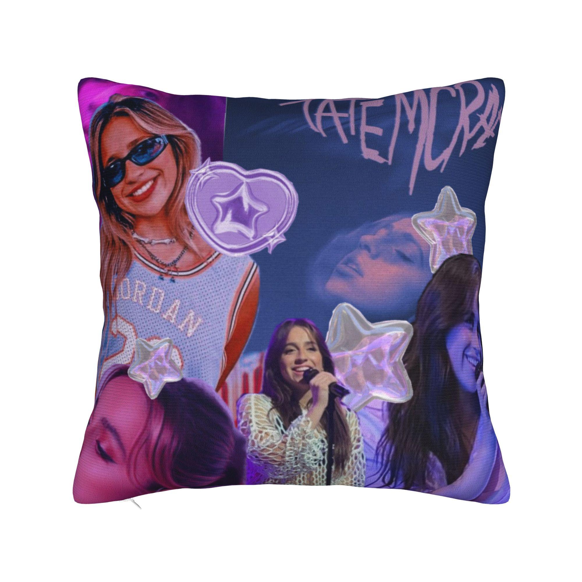 Decorative Pillowcases Tate McRae pop singer Merchandise Chair  Pillow Case Cover Zipper Multiple Sizes 12x12Inch
