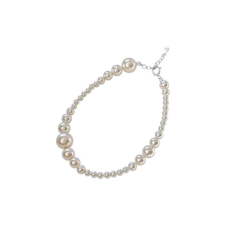 S925 Sterling Silver Positive Round Strong Light Pearl Bracelet Girl