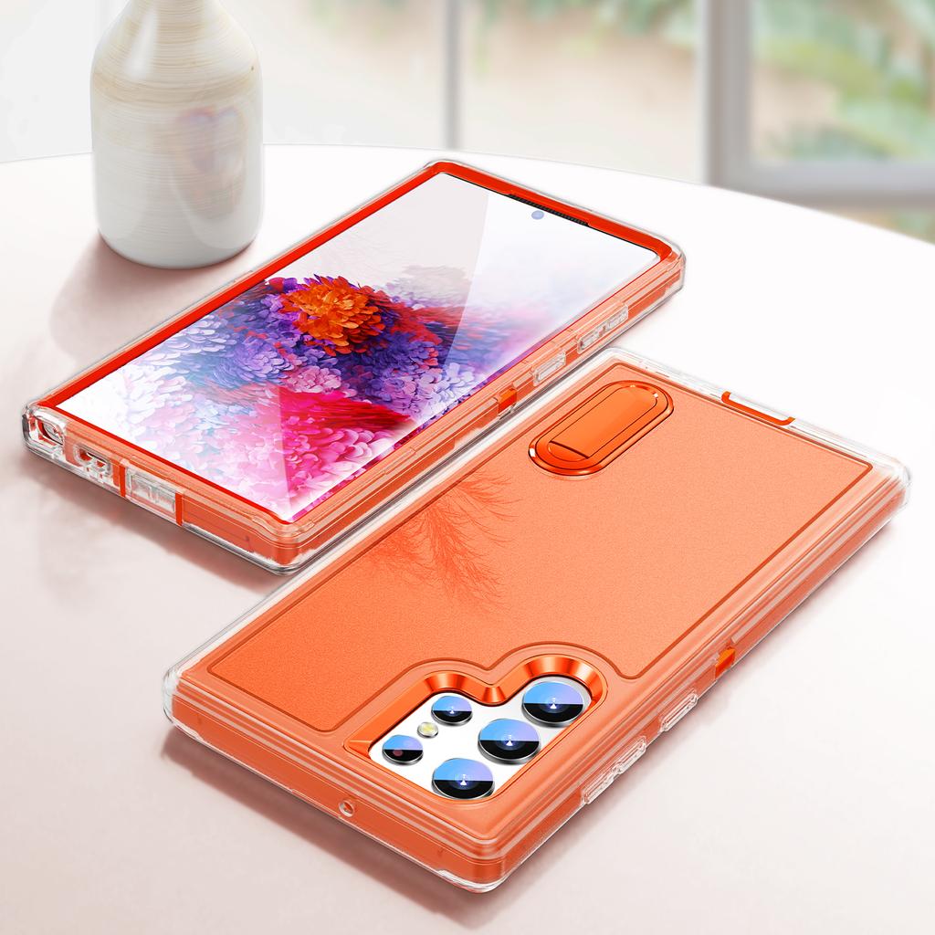 Ochranná taška proti pádu Pouzdro pro Samsung Galaxy S24 Ultra S23 FE Plus S22 A15 A54 A14 A53 A13 5G A04S 3 v 1 držák zadní kryt pouzdra