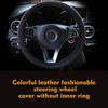 Auto Lenkradabdeckung Leder Rutschfeste Lenkradabdeckung 8 Farben