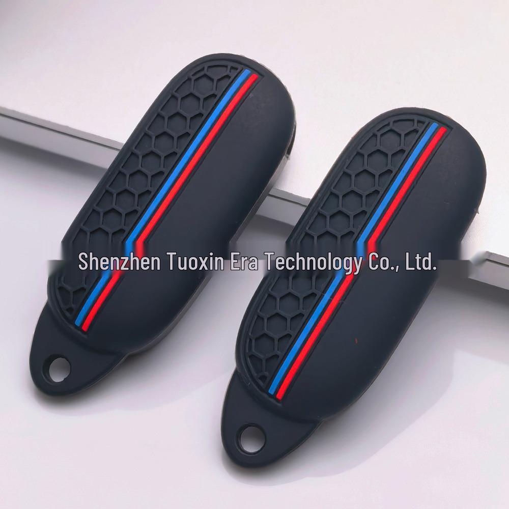 Zongshen Motorcycle Silicone Key Cover - Three-Color Honeycomb, Anti-Fall Design for 368G350D703RR Models