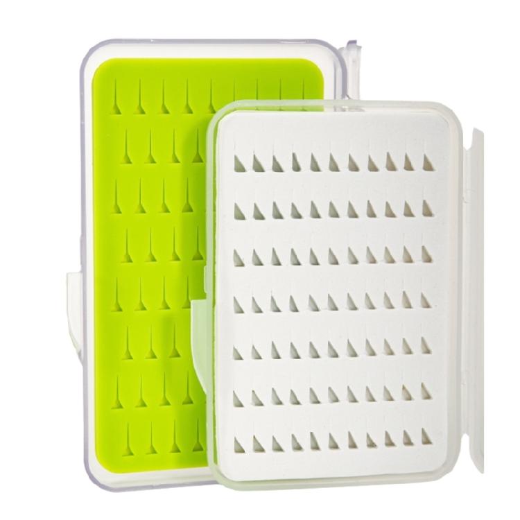 Fly Fishing Hook Box with Silicone Pad Waterproof Fishing Gear, 2 Size Optional
