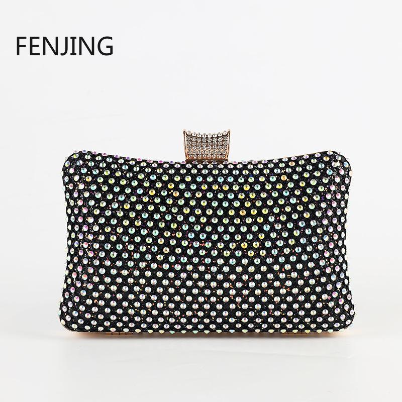 Diamonds Evening Clutch Bags for Women 2025 New Chain Sling Shoulder Bags Party Fashion Dinner Rhinestone Clutches and Purse Sac