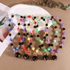 Round Geometry Beaded Chain Necklace for Women Accessories
