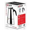 Cafetière Italienne Haeger Moka Acier Inoxydable 18/10 6 Asses - Haeger - Gris