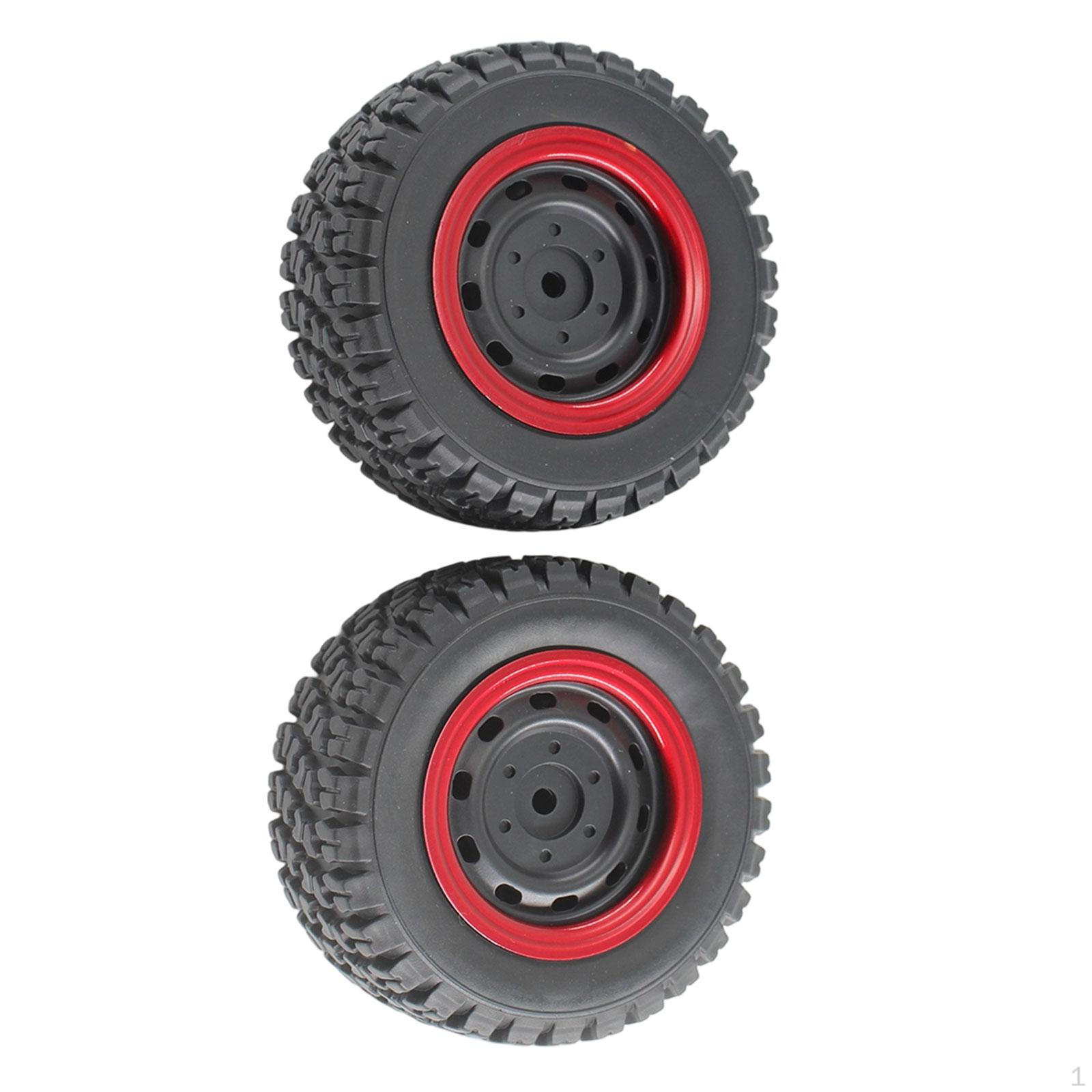 

2Pcs RC Car Wheels Replacement 1/16 High Performance Accessories Practical Tires Tyres for 16103