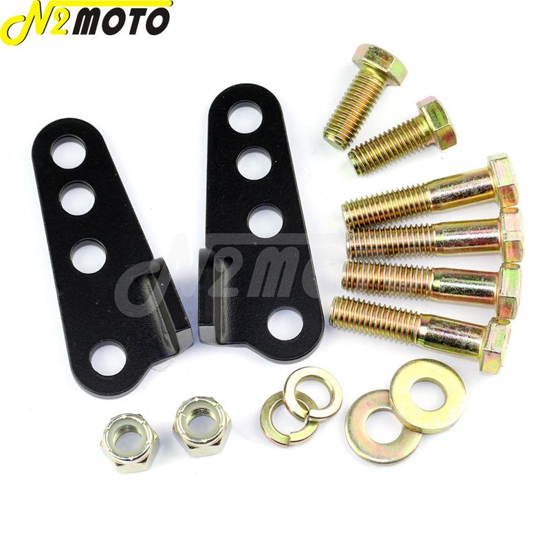 Black 1-3" Motorcycle Adjustable Lowering Kit Passenger Rear Shock Mount For Harley Touring Electra Road Street Glide 2002-2012