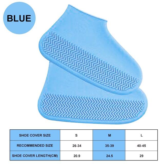 Waterproof Shoe Covers Silicone Anti-Slip Rain Boots Unisex Sneakers Protector For Outdoor Rainy Day Reusable Rain Shoe Cover