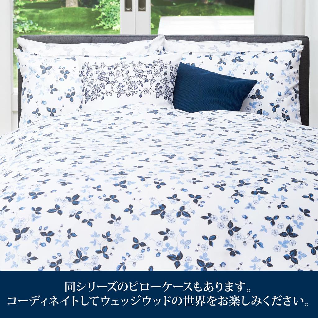 Nishikawa Duvet Ink Glatte Oberfläche Einfaches An- und Ausziehen mit Quick Made in Blue PI04130698 [Nishikawa] Bezug, Einzelbett, waschbar, 100% Baumwolle,