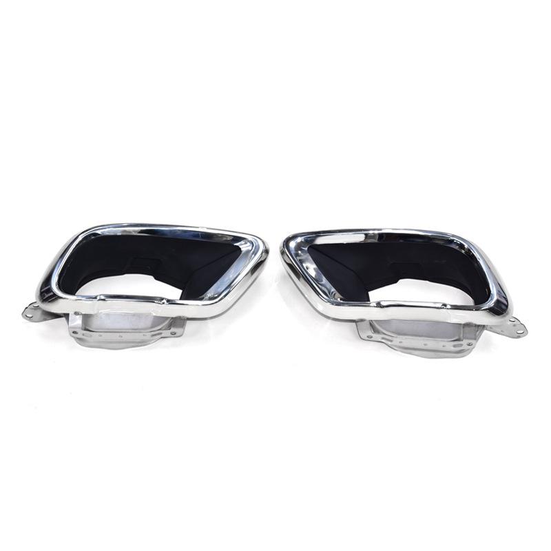 Compatible with 19-21 BMW X5 Black Quad Exhaust Carbon Fiber Tailpipe Trim