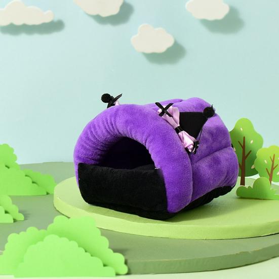 Hamster Nest Cozy Guinea Pig Bed Winter Warm Plush Hideout Small Animals Resting Cave for Rabbits Guinea Pigs Ferrets