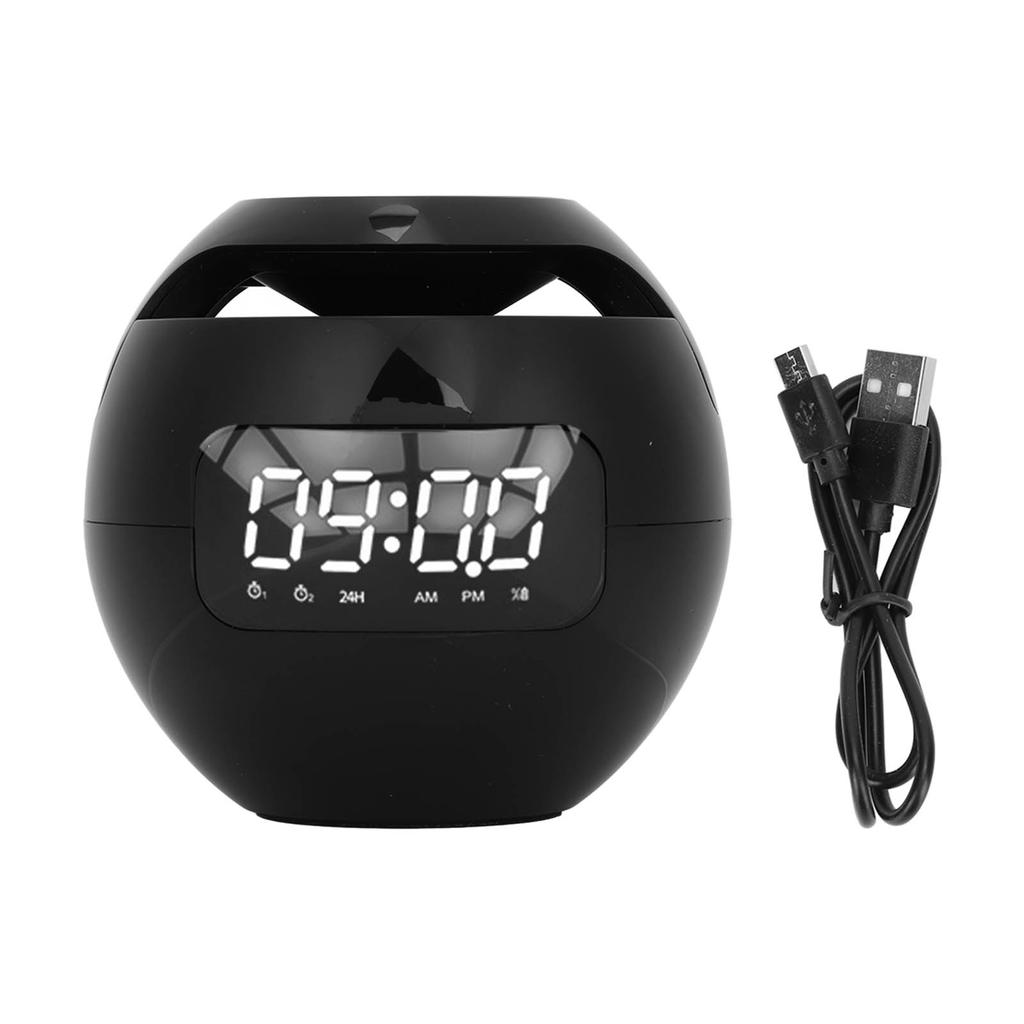 Bluetooth Alarm Clock Speaker Colorful Mini Portable Household Wireless FM Radio With Voice Announce