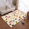 Lindos perros salchicha con disfraces alfombra Yoga sala de estar decoración de habitación alfombra para gatear niños felpudo alfombra de área alfombra de juegos