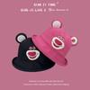Adorable And Practical Strawberry Bear Bucket Hat Womens Sunshade Breathable Cotton Summer Hat