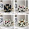 New Leopard Star Knitted Tote Bag for Women Large Capacity Bucket Bag Versatile Handbag for Commute Work and Daily Use