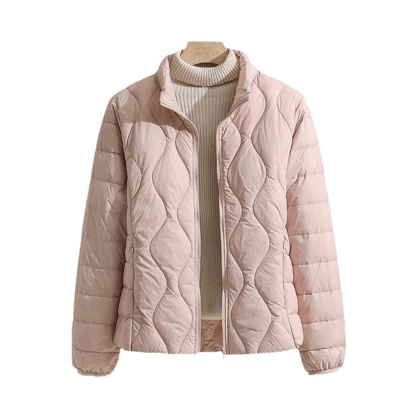 Autumn and Winter Stand-up Collar Light and Thin Women's Down Jacket White Duck Down Light and Warm Autumn and Winter Thin Large-size Jacket Han Chao