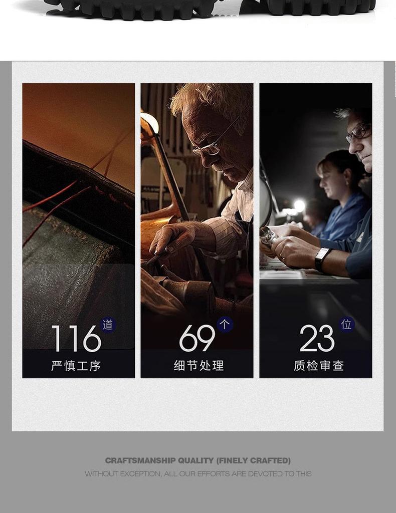 Cotton Shoes Men's High-top Winter Velvet Warm Leather Wool Snow Boots Casual Non-slip Waterproof Wear-resistant Cotton Leather Shoes