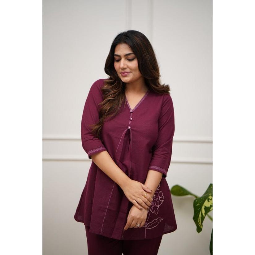 Indian Women Top Tunic Kurti Cord Set Bollywood Ethnic Kurta Pant Set Dress