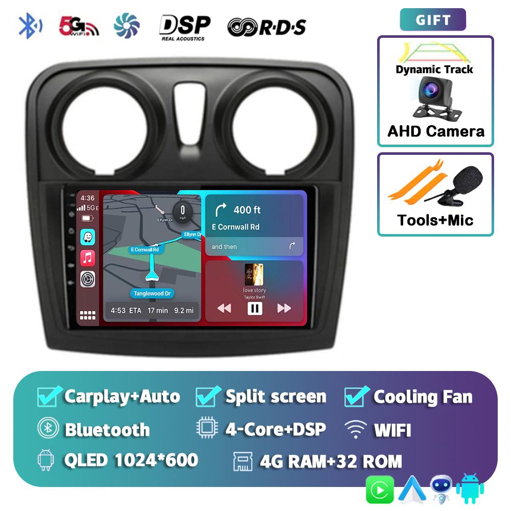 

Android 14 Carplay Auto для Renault Logan 2 Sandero 2 2012 - 2016 2017 2018 2019 Автомобильный радиоприемник Мультимедийный плеер Стерео GPS WIFI DPS