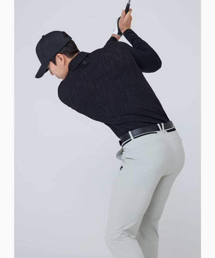 DESCENTE GOLF Men'S Jacquard Mix Long Sleeve T-Shirt Dr12Mftl2Q