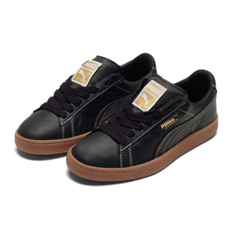 Puma Basket Classic Gum Deluxe Low Top Sneakers Unisex Sneakers Black 366612-04