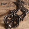 Retro Door Knocker Vintage Cast Iron Elk Knocker, Thickened Wrought Wall Decor with Industrial Style Handle Carved Base, Pre-Drilled Holes Pull