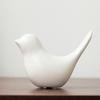 Décoration d'Oiseau de Chambre Figurine Sculpture d'Oiseau Abstrait en Céramique Statue Moderne Noir Blanc Doré Maison Bureau Chambre Table
