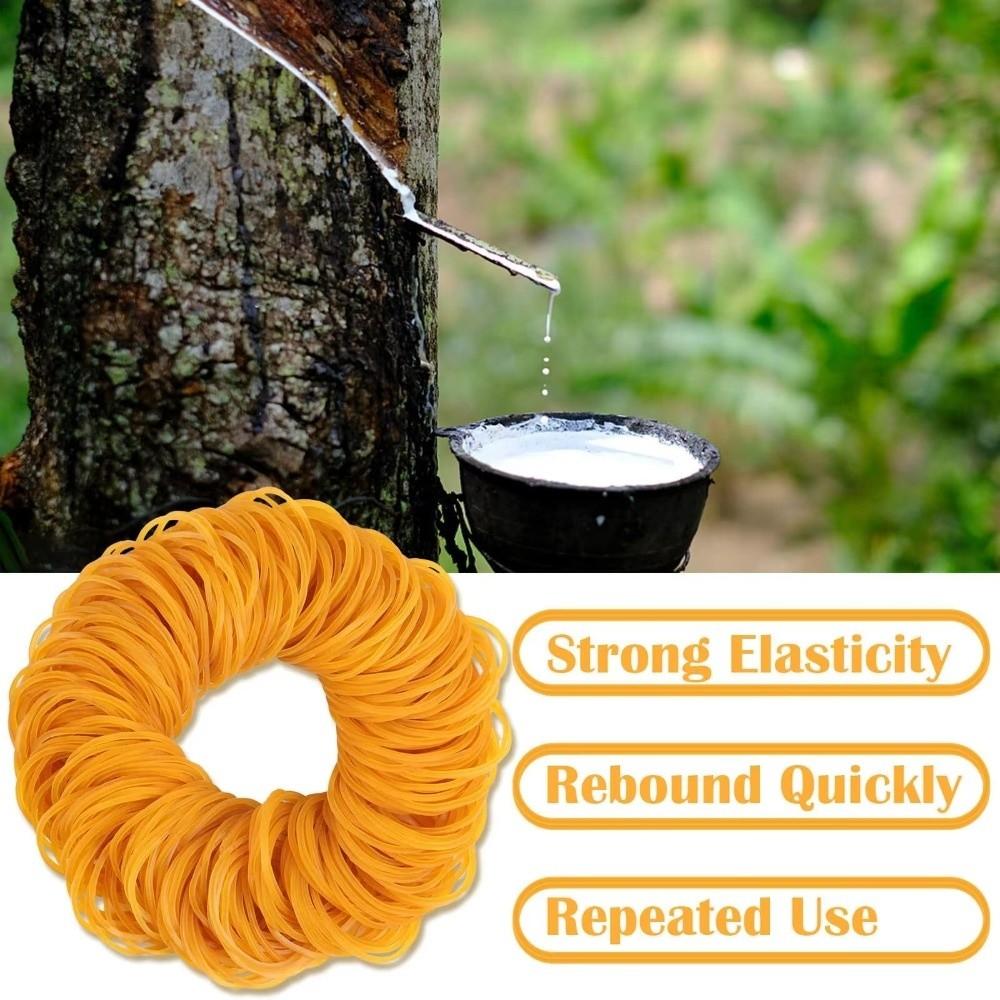 150Pcs High Elastic Elastic Bands Yellow Rubber O Rings New File Fasteners Home Use