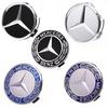 4 Piezas/Set 75mm Mercedes Benz AMG W203 W206 W220 W205 W211 W212 Tapas Centrales de Rueda de Coche Emblema Benz Cubiertas de Llanta