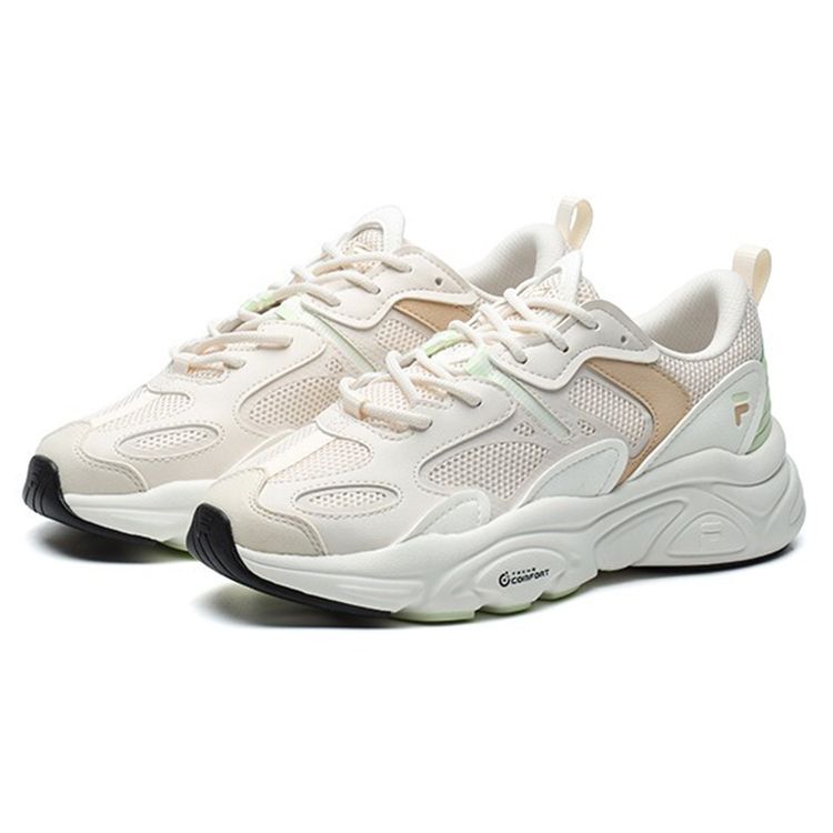 Fila Mars 2.0 Mesh Fabric Leather Comfortable Low-Top Dad Sneakers Women Sneakers Eggnog F12W124156FEG