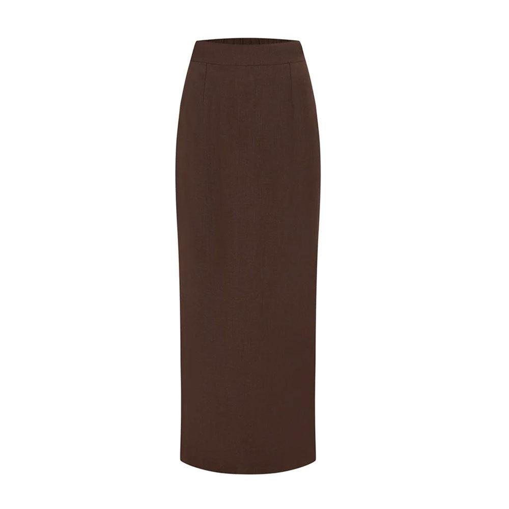 

French Lazy Casual Cotton Square Neck Sleeveless Vest Skirt Suit Women, Europe and America XL