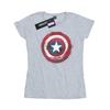 Marvel Womens/Ladies Captain America Splatter Shield Cotton T-Shirt