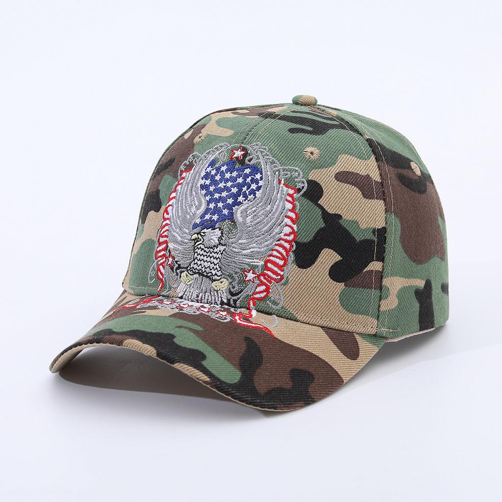 Usa Eagle Flag Embroidery Hat Sun Protection Visor Hat Men'S And Women'S Street Dance Baseball Cap Peaked Cap