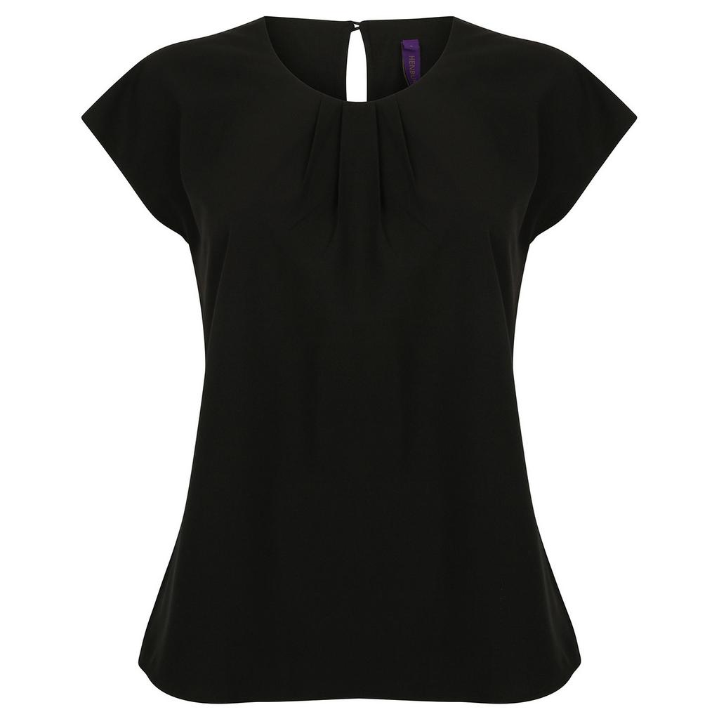 Henbury Womens/Ladies Pleated Blouse