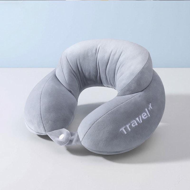 Custom Logo U-Shaped Neck Support Pillow for Airplane Travel