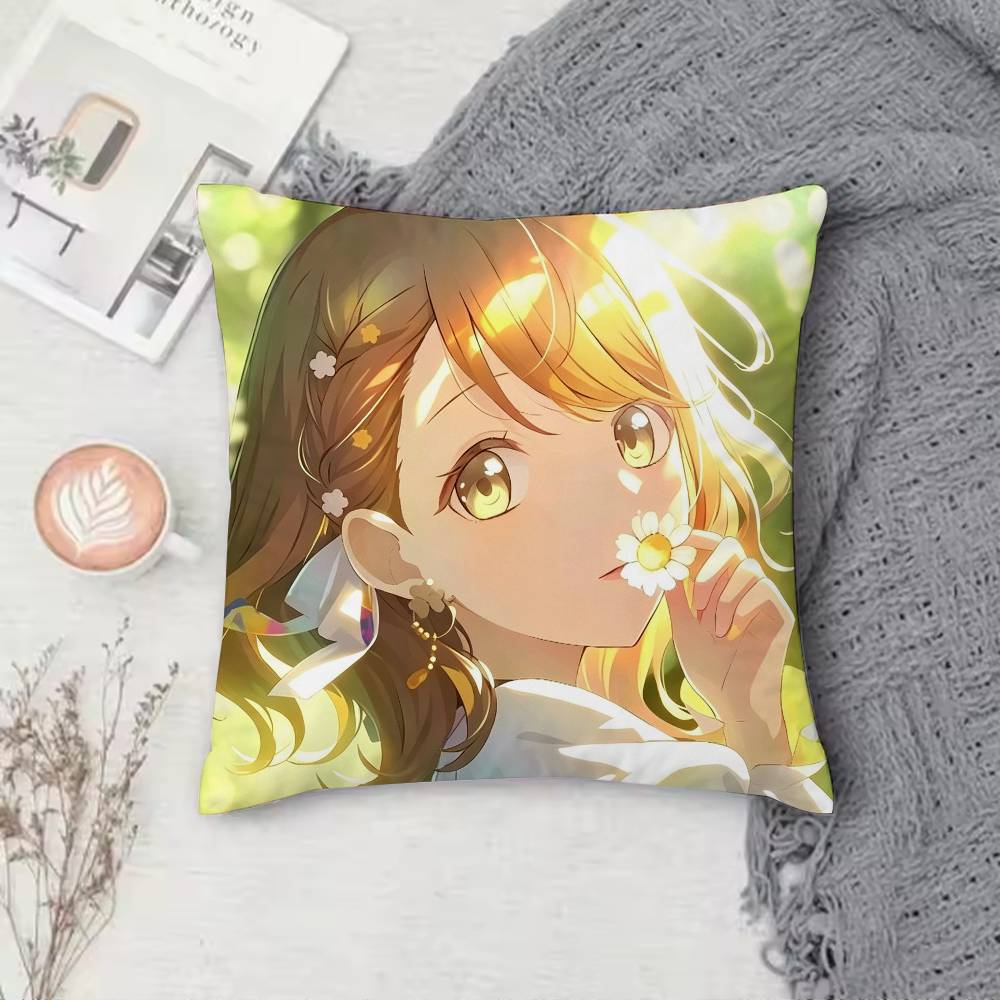 Project SEKAI Minori Hanasato Pillow Case Pattern Printed Pillowcase For Living Room Sofa Cushion Cover