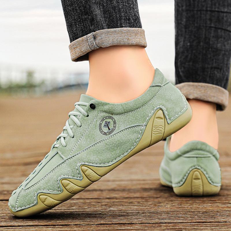 Fashion New Men Casual Shoes Handmade Leather Loafers Comfortable Men's Shoes Outdoor Leather Flat Moccasins Driving Shoes Big Size 50