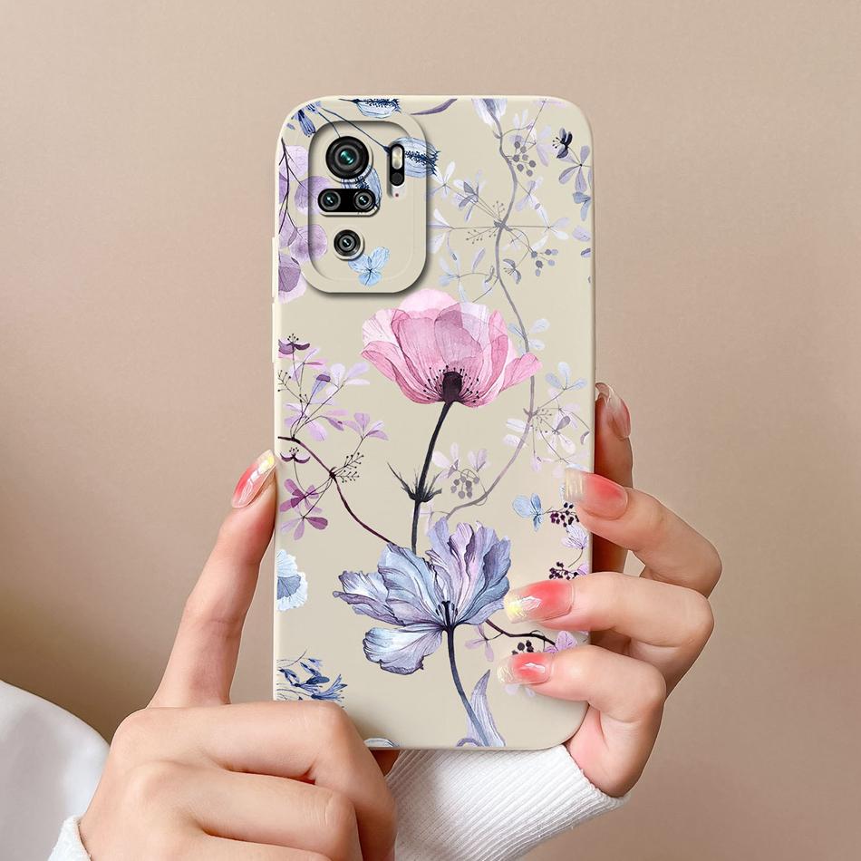 For Redmi Note 10 10T 10S Phone Case Cartoon Liquid Silicone Full Coverage Anti Drop Bumper For Xiaomi Redmi Note10 10 S T Funda