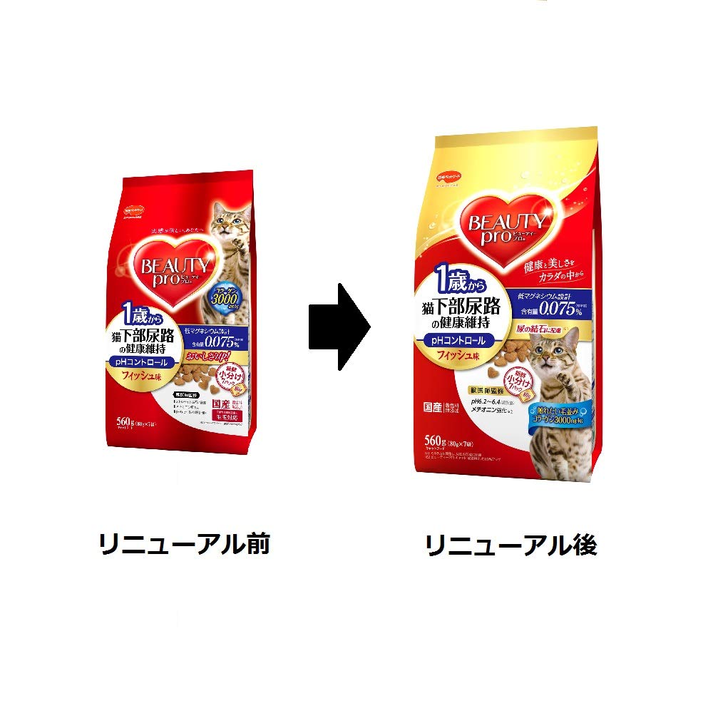 Beauty Pro Cat Food Maintaining Lower Urinary Tract Health From 1 Year Old by a Fish Cat 560g [Supervised Veterinarian] [Domestic] [Small Packaging]