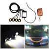 12V 6W 4in1 LED Eagle Eye Emergency Strobe Lamp Wireless DRL Remote Control Daytime Running Light