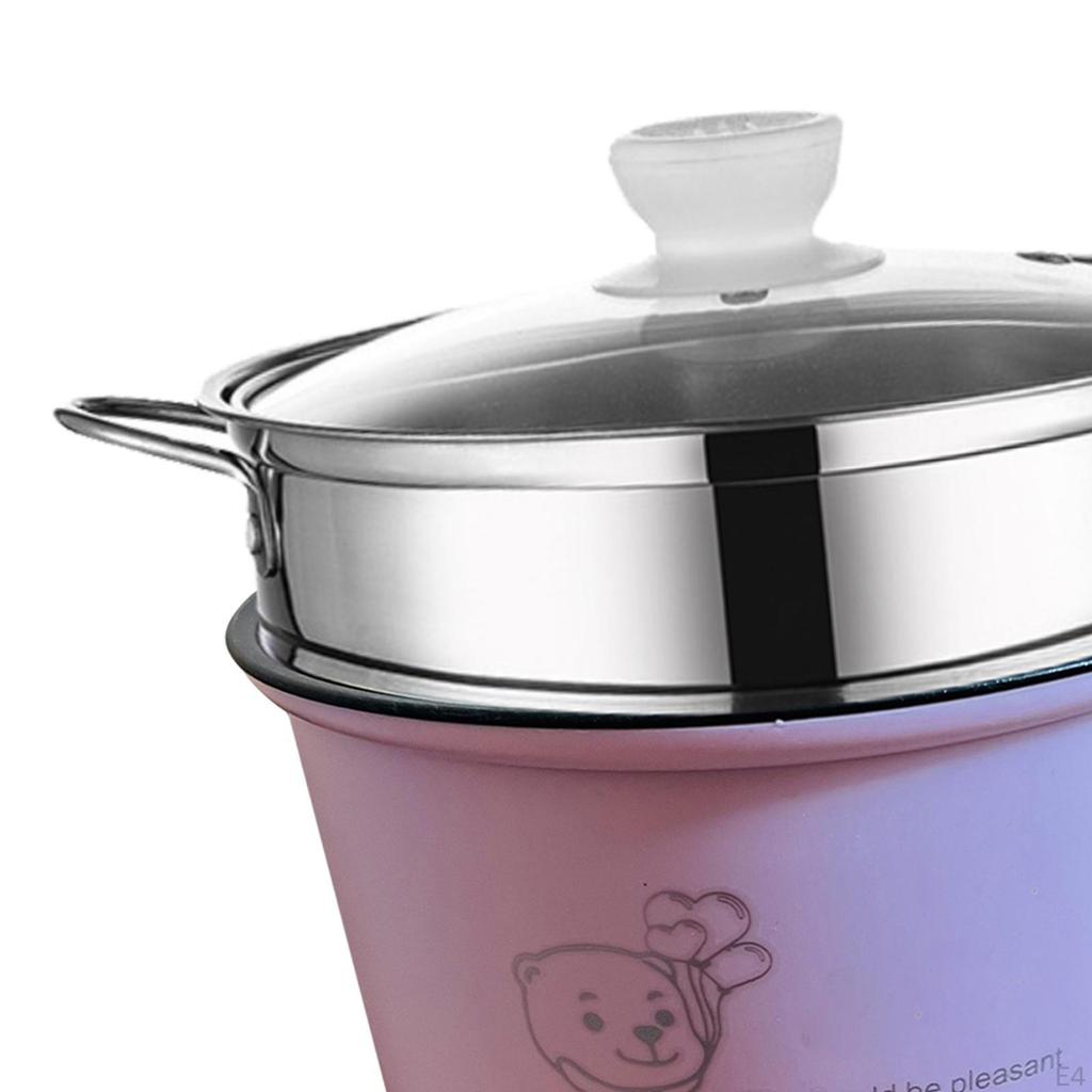 Elektrischer Topf Antihaftbeschichtet 1,8L Küchenkochgeräte für Eier Braten Ramen Pink