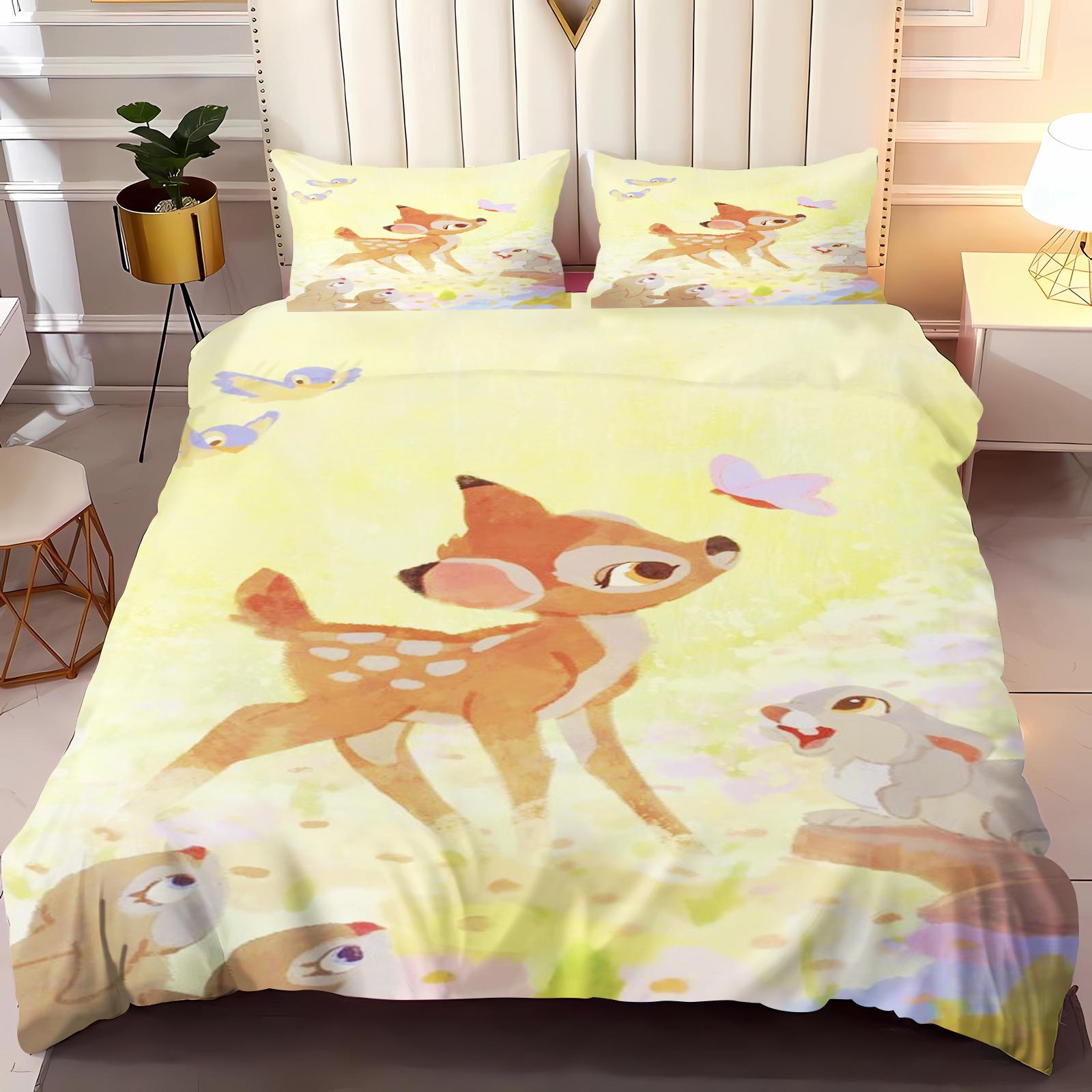 Bambi 3D Bērnu Pāru Gulta Gultasveļas