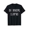 Sober Life AA Triangle Graphic TShirt Distressed Cotton Crew Neck Casual Tee Unisex Daily Wear