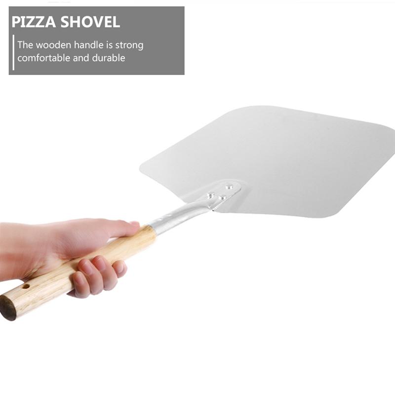 Pizzaskallspade med trehåndtak Kakespade Osteskjærer Peels Lifter Tool Pizzaspade Baking Konditorverktøy