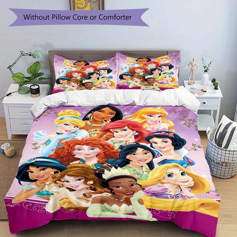 3pcs Disney Princesses Bedding Set Includes 1 Quilt Cover and 2 Pillowcases, Comfortable Q027