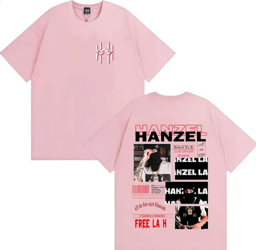 Rapper Hades 66 Free La H Album Harajuku Double Sided Print Graphic Cover Mens Clothes Gothic Short Sleeve Casual Oversized Tops
