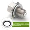 INFINAUTO 10pcs Aluminum Alloy FKM Rubber Drain Plug for Renault Clio 1998-2023