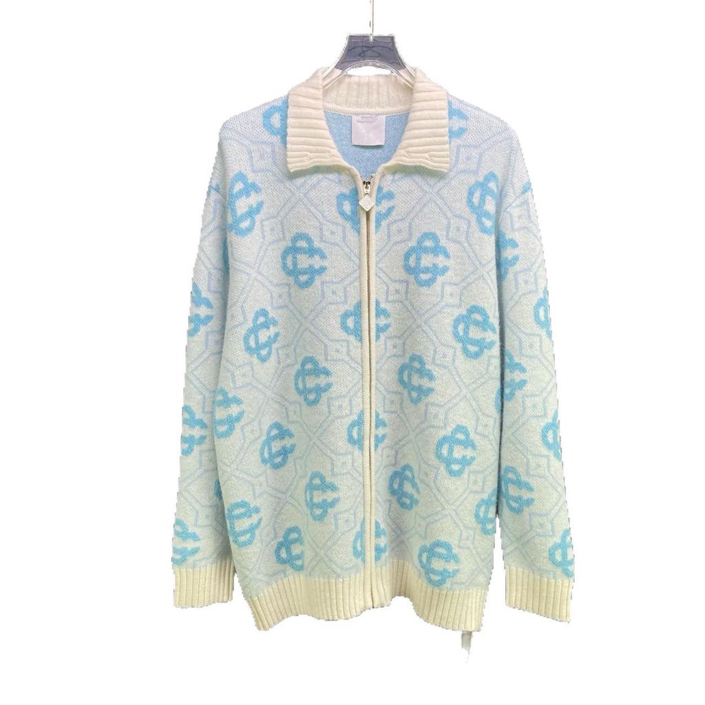 Casa Unisex Modischer Reißverschluss-Cardigan - Langärmeliger Wollmischungs-Pullover